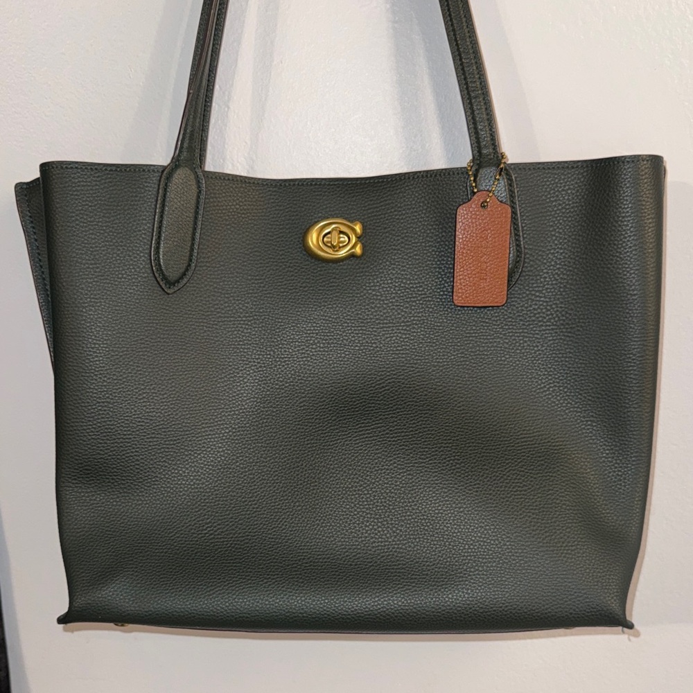 Coach Willow tote-dark green